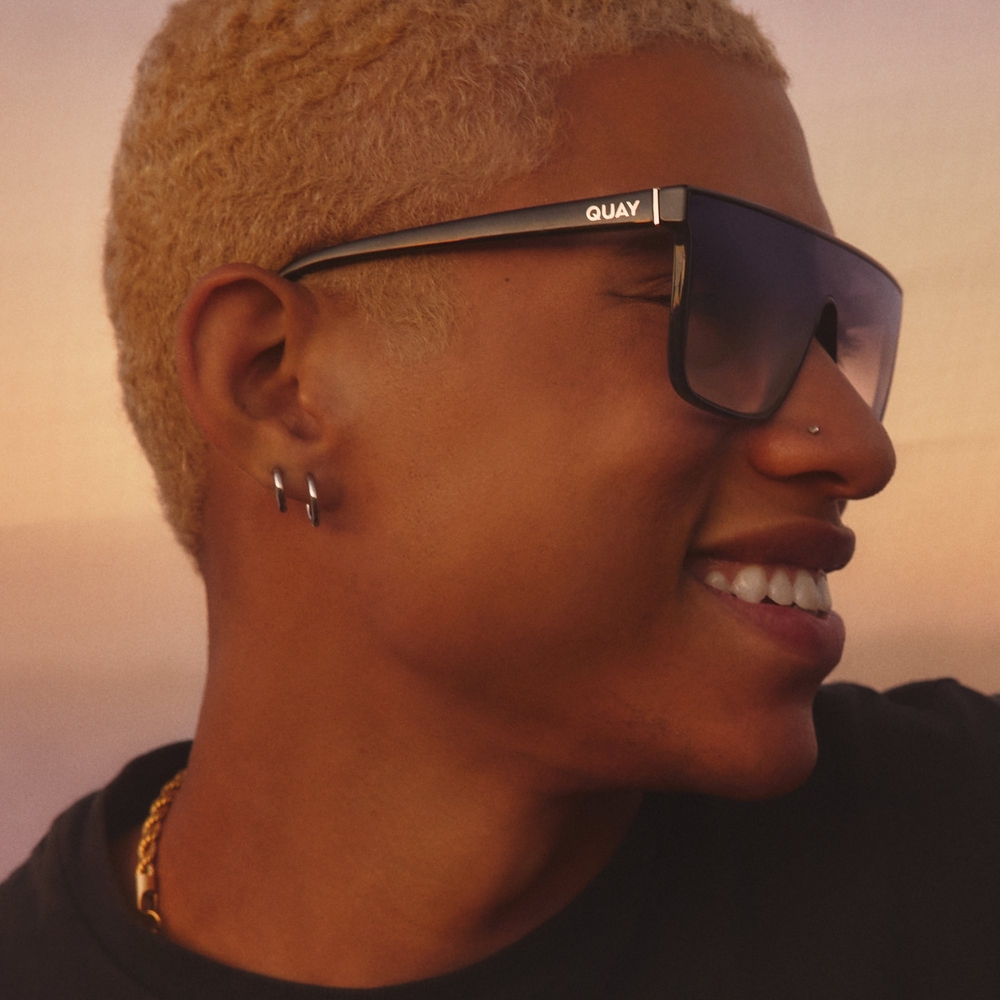 Gradient Black and Brown Sunglasses - Picture 4 of 7